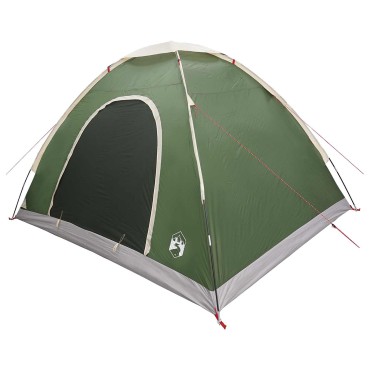 vidaXL Σκηνή Camping 4 ατόμων Πράσινο 185T Πολυεστέρας με επικάλυψη PU