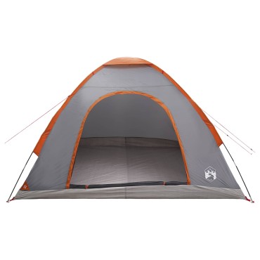 vidaXL Σκηνή Camping 4 ατόμων Γκρι και Πορτοκαλί