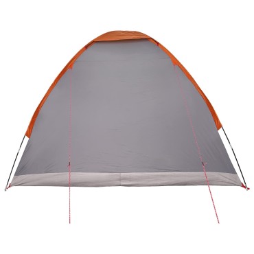 vidaXL Σκηνή Camping 4 ατόμων Γκρι και Πορτοκαλί