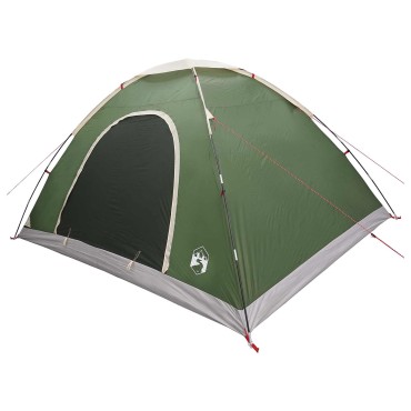 vidaXL Σκηνή Camping 6 ατόμων Πράσινο 185T Πολυεστέρας με επικάλυψη PU