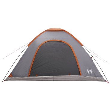 vidaXL Σκηνή Camping 6 ατόμων Γκρι και Πορτοκαλί