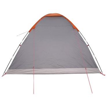 vidaXL Σκηνή Camping 6 ατόμων Γκρι και Πορτοκαλί