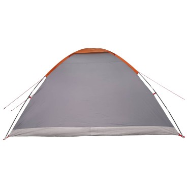 vidaXL Σκηνή Camping 6 ατόμων Γκρι και Πορτοκαλί