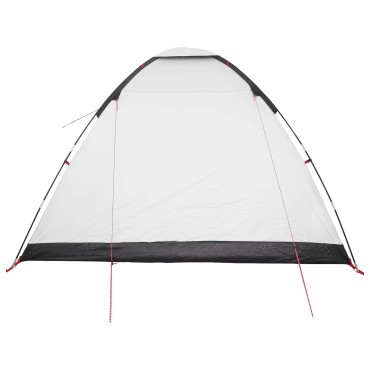 vidaXL Σκηνή Camping 6 ατόμων Λευκό Μαύρο