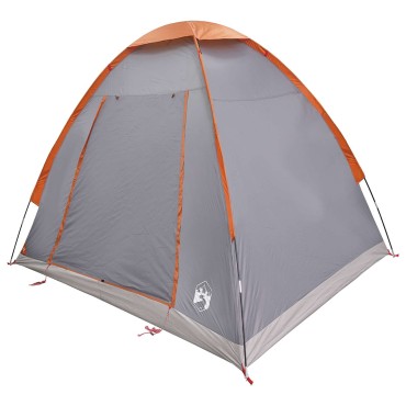 vidaXL Σκηνή Camping με στέγη με αέρα αέρα Γκρι και Πορτοκαλί 2 Άτομα