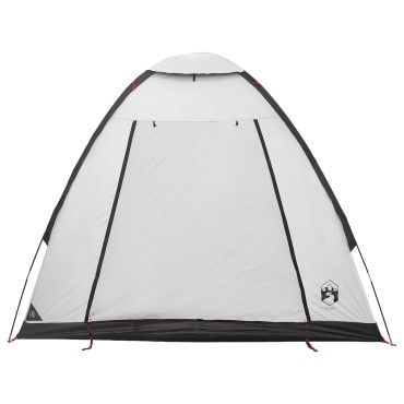 vidaXL Σκηνή Camping 2 ατόμων Λευκό Μαύρο Πολυεστέρας και Χάλυβας