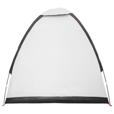 vidaXL Σκηνή Camping 2 ατόμων Λευκό Μαύρο Πολυεστέρας και Χάλυβας