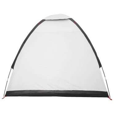 vidaXL Σκηνή Camping 2 ατόμων Λευκό Μαύρο Πολυεστέρας και Χάλυβας