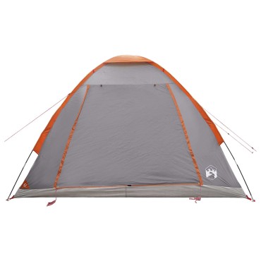 vidaXL Σκηνή Camping 4 ατόμων Γκρι και Πορτοκαλί