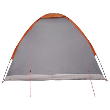 vidaXL Σκηνή Camping 4 ατόμων Γκρι και Πορτοκαλί