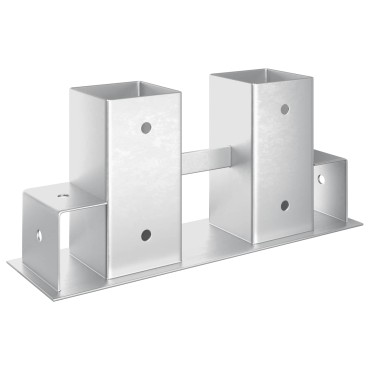 Βοήθεια Στοίβας Ξύλου 12 pcs Ασημί 34 x 10 x 15 εκ Ατσάλι