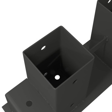 vidaXL Βοήθεια Στοίβας Ξύλου 2 τμχ. Ανθρακί 34 x 10 x 15 εκ Ατσάλι