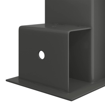vidaXL Βοήθεια Στοίβας Ξύλου 4 τμχ. Ανθρακί 34 x 10 x 15 εκ Ατσάλι