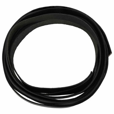 vidaXL Δερμάτινο Λουρί 1 Μαύρο 200 x 1,5 εκ. Δέρμα