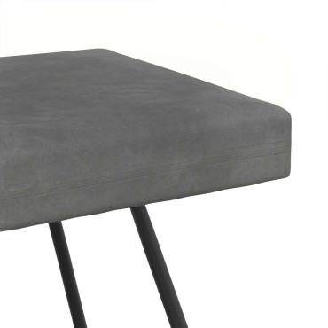 vidaXL παγκάκι Σκούρο Γκρι 80x40x45cm Βελούδο