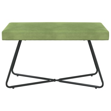vidaXL παγκάκι Ανοιχτό Πράσινο 80x40x45cm Βελούδο