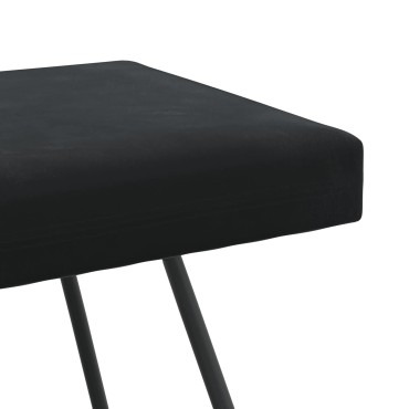 vidaXL παγκάκι Μαύρο 80x40x45cm Βελούδο