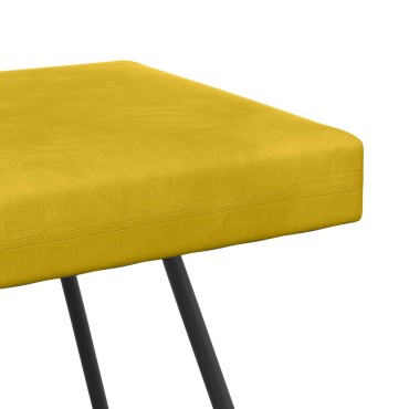 vidaXL παγκάκι Κίτρινο 80x40x45cm Βελούδο