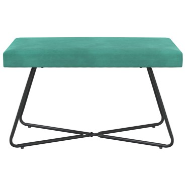 vidaXL παγκάκι Τιρκουάζ 80x40x45cm Βελούδο