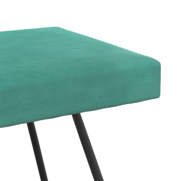 vidaXL παγκάκι Τιρκουάζ 80x40x45cm Βελούδο