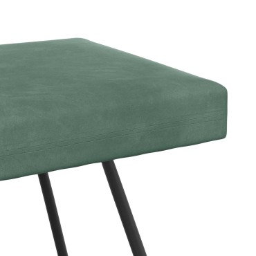 vidaXL παγκάκι Θαλασσί 80x40x45cm Βελούδο