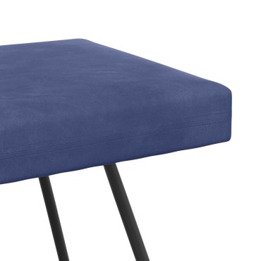 vidaXL παγκάκι Μπλε Αστυνομίας 80x40x45cm Βελούδο