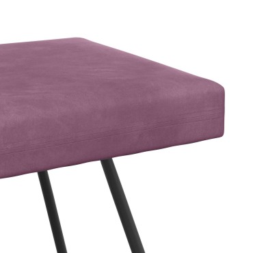 vidaXL παγκάκι Μοβ 80x40x45cm Βελούδο