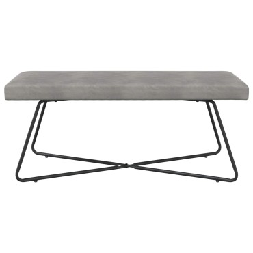 vidaXL παγκάκι Ανοιχτό γκρι 110x40x45cm Βελούδο