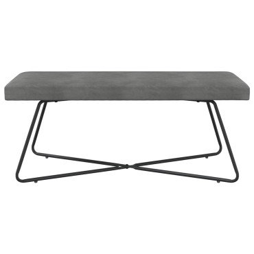 vidaXL παγκάκι Σκούρο Γκρι 110x40x45cm Βελούδο