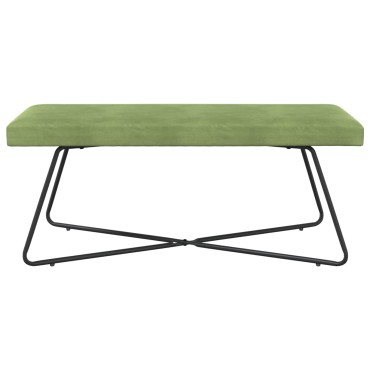vidaXL παγκάκι Ανοιχτό Πράσινο 110x40x45cm Βελούδο