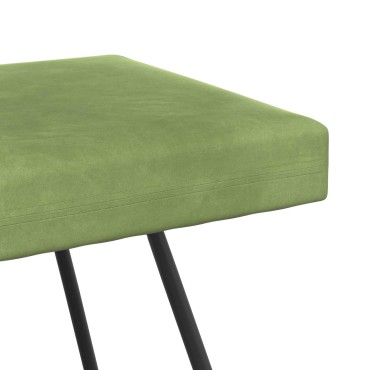 vidaXL παγκάκι Ανοιχτό Πράσινο 110x40x45cm Βελούδο
