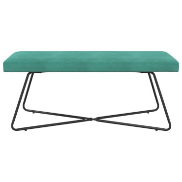 vidaXL παγκάκι Τιρκουάζ 110x40x45cm Βελούδο