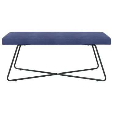 vidaXL παγκάκι Μπλε Αστυνομίας 110x40x45cm Βελούδο