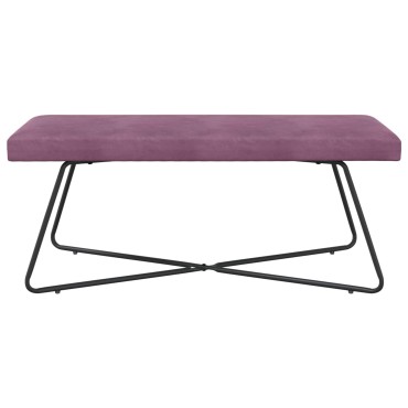 vidaXL παγκάκι Μοβ 110x40x45cm Βελούδο
