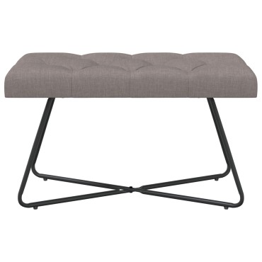 vidaXL Πάγκος με κουμπωτές επιφάνειες Taupe 80x40x46cm Ύφασμα 1 τεμ.