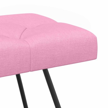 vidaXL Πάγκος με κουμπωτές επιφάνειες Ροζ 80x40x46cm Ύφασμα 1 τεμ.