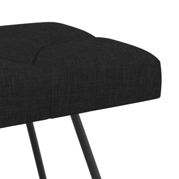 vidaXL Πάγκος με κουμπωτές επιφάνειες Μαύρο 110x40x46cm Ύφασμα 1 τεμ.