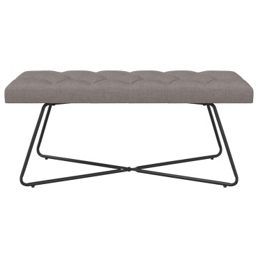vidaXL Πάγκος με κουμπωτές επιφάνειες Taupe 110x40x46cm Ύφασμα 1 τεμ.