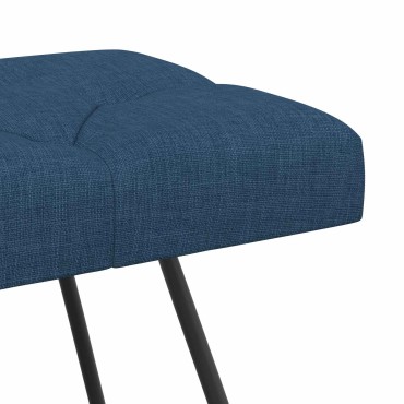 vidaXL Πάγκος με κουμπωτές επιφάνειες Μπλε 110x40x46cm Ύφασμα 1 τεμ.