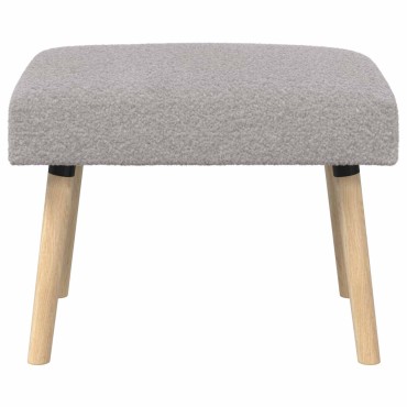 vidaXL παγκάκι Μονόχρωμο Ανοιχτό γκρι 60x40x45cm Μπουκλέ