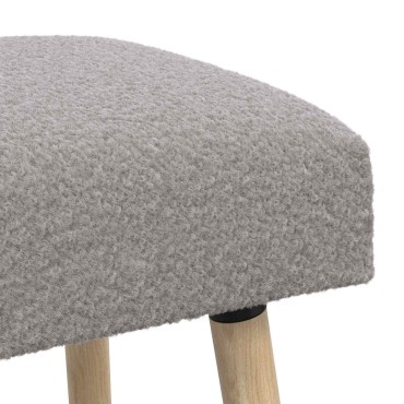 vidaXL παγκάκι Μονόχρωμο Ανοιχτό γκρι 60x40x45cm Μπουκλέ