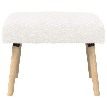 vidaXL παγκάκι Μονόχρωμο Κρεμ 60x40x45cm Μπουκλέ