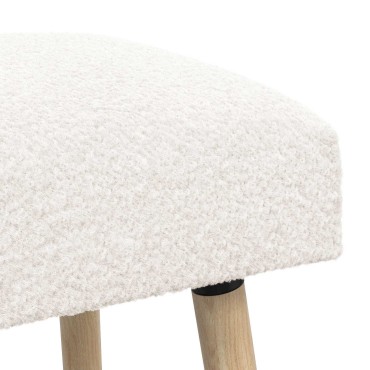 vidaXL παγκάκι Μονόχρωμο Κρεμ 60x40x45cm Μπουκλέ