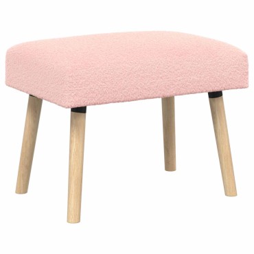 vidaXL παγκάκι Μονόχρωμο Ροζ 60x40x45cm Μπουκλέ