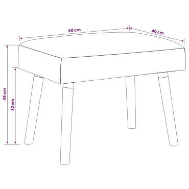 vidaXL παγκάκι Μονόχρωμο Ροζ 60x40x45cm Μπουκλέ