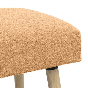 vidaXL παγκάκι Μονόχρωμο Μπεζ 60x40x45cm Μπουκλέ