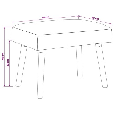 vidaXL παγκάκι Μονόχρωμο Μπεζ 60x40x45cm Μπουκλέ