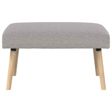 vidaXL παγκάκι Μονόχρωμο Ανοιχτό γκρι 80x40x46cm Μπουκλέ