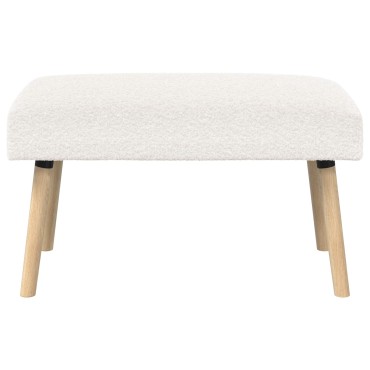 vidaXL παγκάκι Μονόχρωμο Κρεμ 80x40x46cm Μπουκλέ