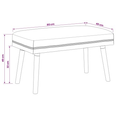 vidaXL παγκάκι Μονόχρωμο Ροζ 80x40x46cm Μπουκλέ